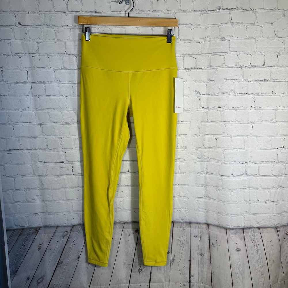 NEW Lululemon Align HR Pant 28 Solar Yellow Nulu Yoga Leggings LW5CTIS Sz‎ 10